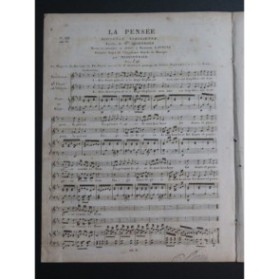 MEISSONNIER Antoine La Pensée Chant Piano Harpe ca1820