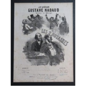 NADAUD Gustave Les 2 Notaires Chant Piano 1855