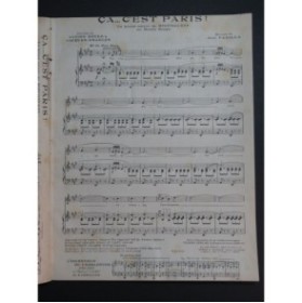 PADILLA José Ça... c'est Paris ! Chant Piano 1927