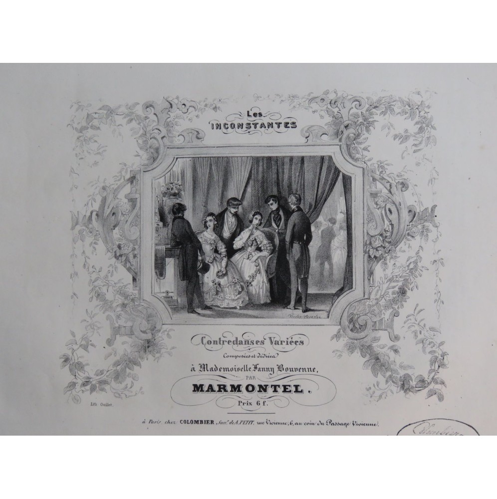 MARMONTEL Antonin Les Inconstantes Piano ca1840