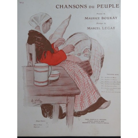 LEGAY Marcel La Chanson de la Rose Blanche Chant Piano 1906