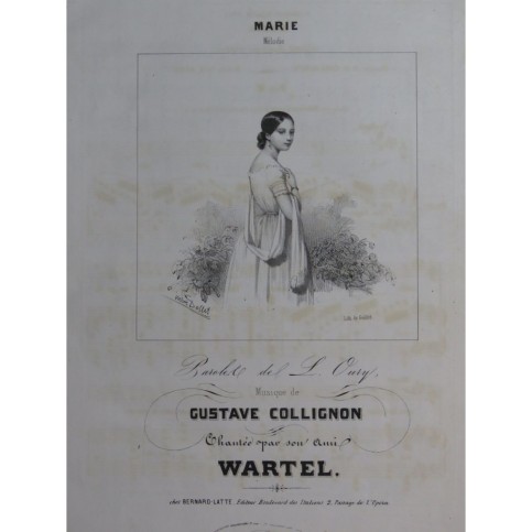 COLLIGNON Gustave Marie Chant Piano ca1840