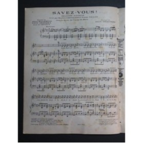 CHANTRIER Albert Savez-vous Chant Piano 1925