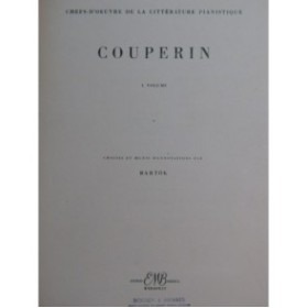 COUPERIN François Chefs d'Oeuvre Volume 1 Piano 1957