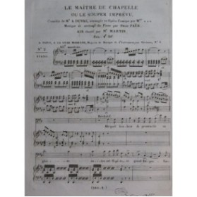 PAËR Ferdinand Le Maître de Chapelle No 2 Chant Piano ou Harpe 1821