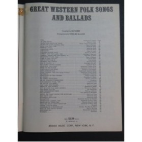 Great Western Folk Songs and Ballads Chant Piano 1964