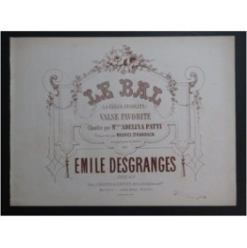 STRAKOSCH Maurice Le Bal Piano 1863
