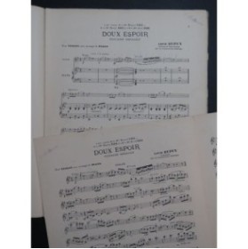 DUPUY Louis Doux Espoir Piano Violon 1893