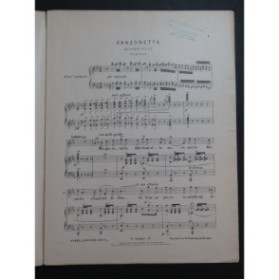 GOMES A. Carlos Salvator Rosa Canzonetta Chant Piano ca1874