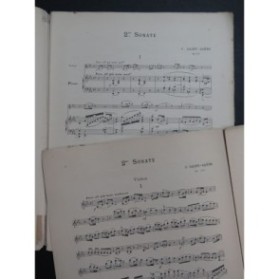 SAINT-SAËNS Camille Sonate No 2 op 102 Violon Piano 1896