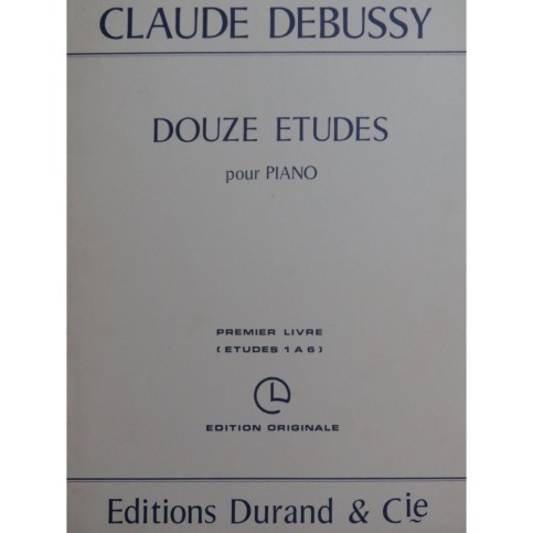DEBUSSY Claude Douze Études Livre 1 Piano