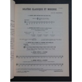 REUCHSEL Amédée Solfège Classique et Moderne Volume No 1