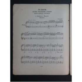 CHOPIN Frédéric Six Chant Polonais op 74 Piano ca1875