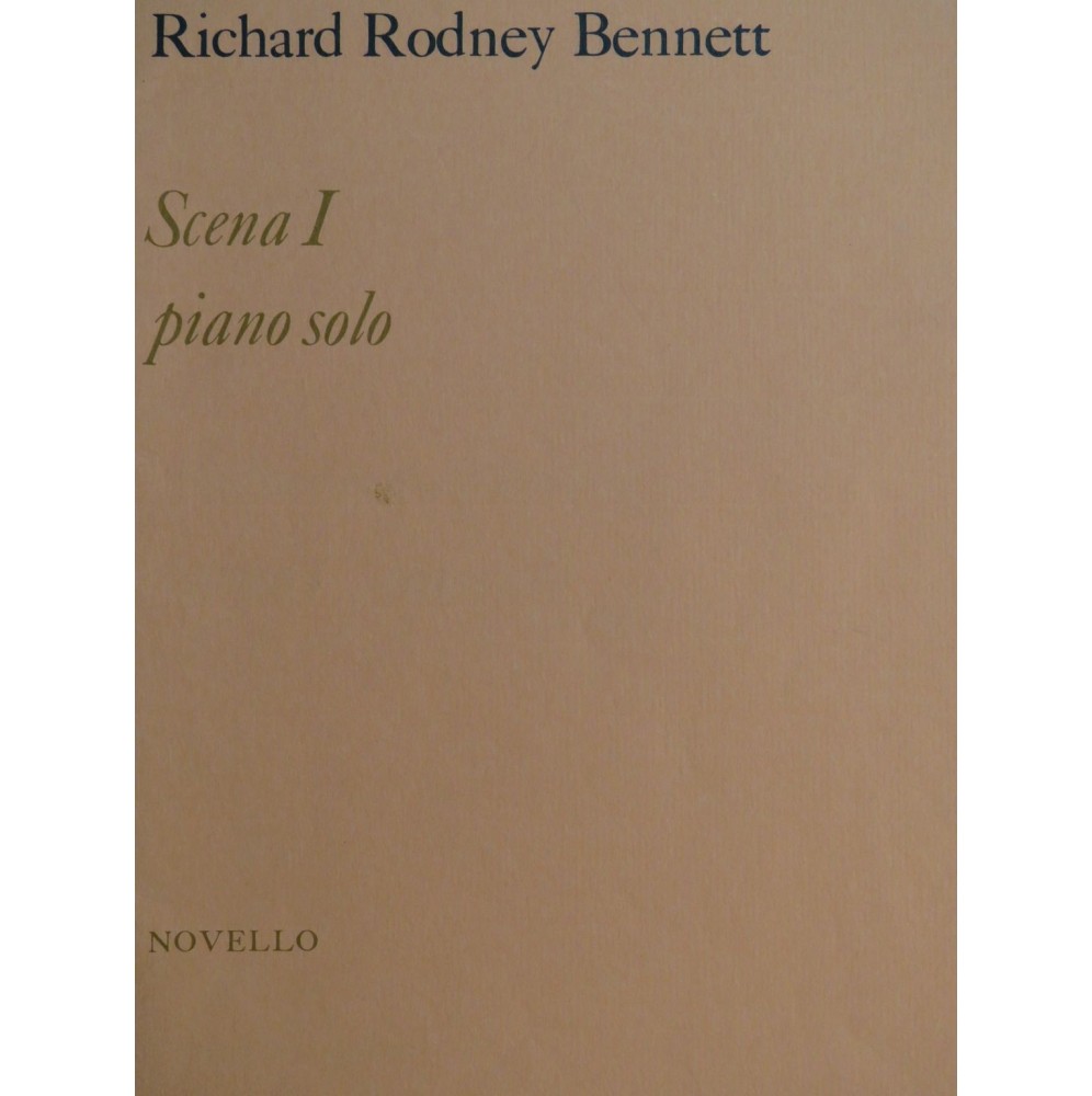 BENNETT Richard Rodney Scena I Piano 1975