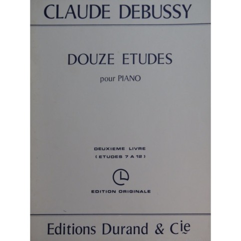 DEBUSSY Claude Douze Études Livre 2 Piano