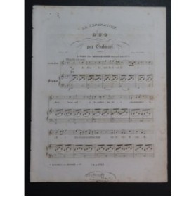GABUSSI Vincenzo La Séparation Chant Piano ca1840