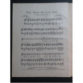 MONACO James V. You Made Me Love You Chant Piano 1913