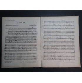 BOREL-CLERC Charles On dit ça ! Chant Piano 1923