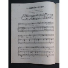 LEFORT Georges La Première Feuille Chant Piano XIXe siècle