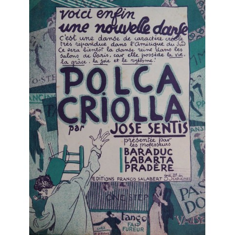 SENTIS José Polca Criolla Piano 1922
