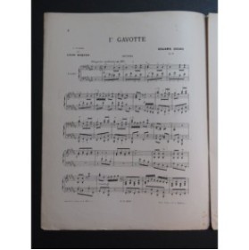 GODARD Benjamin Gavotte No 1 Piano 4 mains ca1890