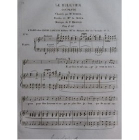 HÉROLD Ferdinand Le Muletier No 4 Couplets Chant Piano ca1825