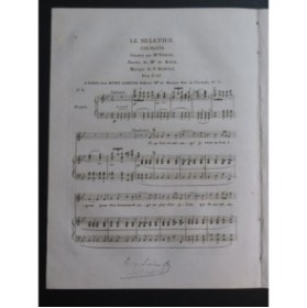 HÉROLD Ferdinand Le Muletier No 4 Couplets Chant Piano ca1825