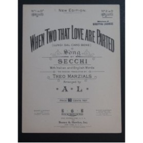 A. L. When Two That Love Are Parted Chant Piano 1939