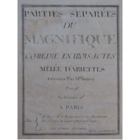 GRÉTRY André Le Magnifique Opéra Cors 1 et 2 ca1775