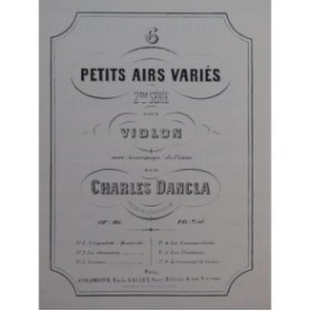 DANCLA Charles Air Varié op 118 I Capuletti Piano Violon XIXe