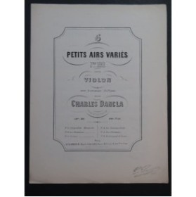 DANCLA Charles Air Varié op 118 I Capuletti Piano Violon XIXe