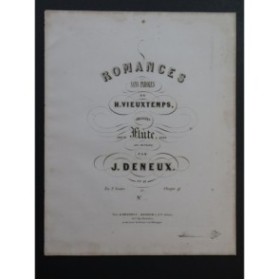 DENEUX J. Romance H. Vieuxtemps op 41 Piano Flûte ca1855