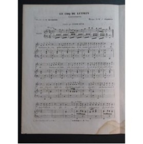 DE FLABOSS Vicomte Le Coq du Lutrin Chant Piano ca1860