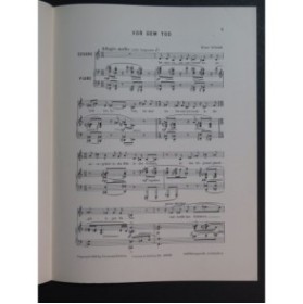 KRENEK Ernst Vor Dem Tod Chant Piano