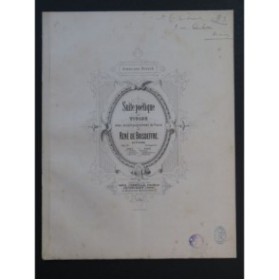 DE BOISDEFFRE René Suite Poétique 2e Livre Piano Violon ca1880
