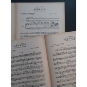 POIRÉE Elie Andante Piano Violon Violoncelle 1920