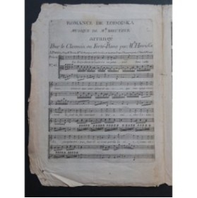 KREUTZER Rodolphe Romance de Lodoiska Chant Clavecin ou Piano ca1800