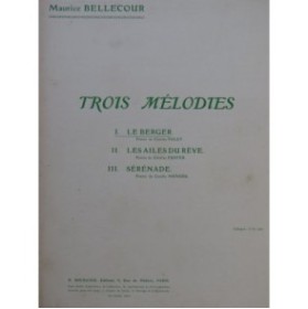 BELLECOUR Maurice Le Berger Chant Piano