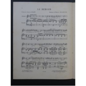BELLECOUR Maurice Le Berger Chant Piano