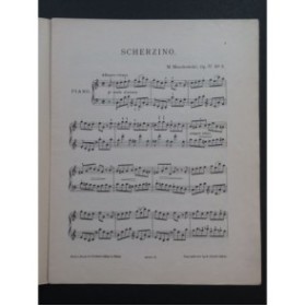 MOSZKOWSKI Maurice Scherzino Piano 1907