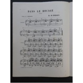 COQUET B. Dans le Bocage Piano ca1877