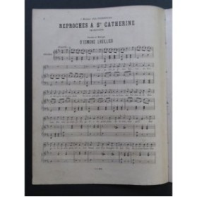 LHUILLIER Edmond Reproches à Ste Catherine Chant Piano ca1870
