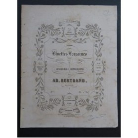 BERTRAND Ad. Le Chanteur Chant Piano XIXe siècle