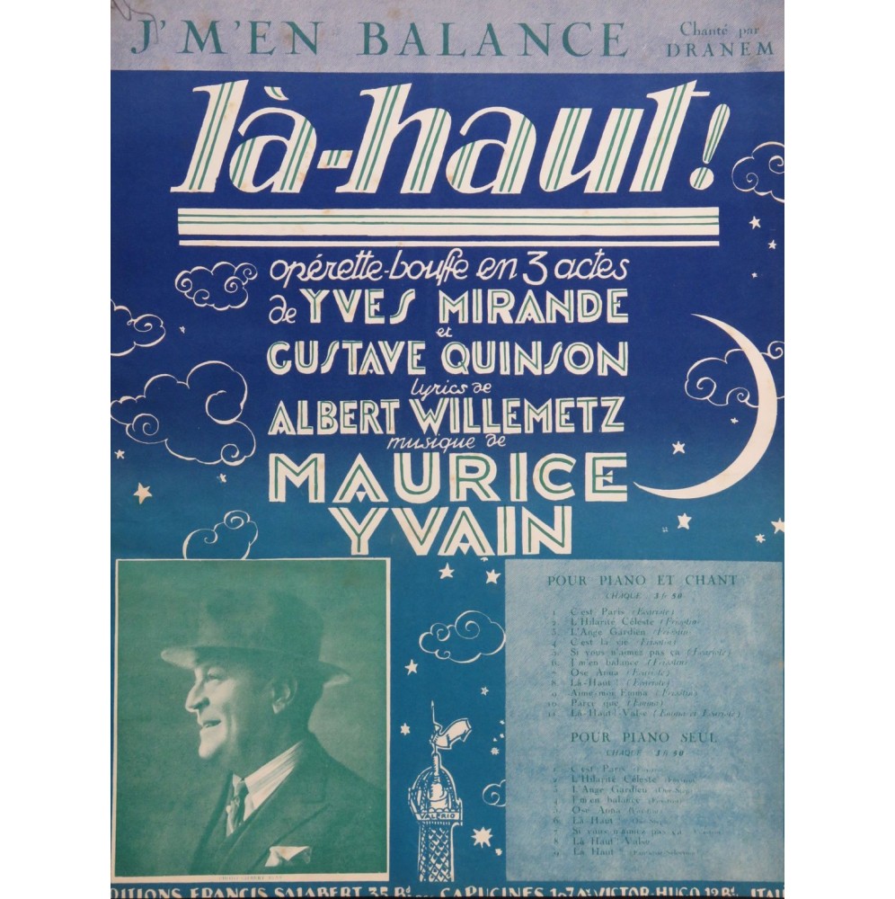 YVAIN Maurice J'm'en Balance Chant Piano 1923