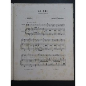 DOERING Charles Au Bal Chant Piano ca1876