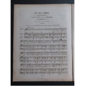 BERTON F. Fils Tu vas Aimer Chant Piano Harpe ca1820