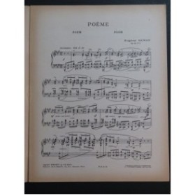 GUNST Eugène Poème op 24 No 2 Piano 1937