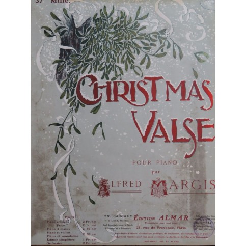 MARGIS Alfred Christmas Valse Piano 1907