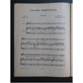 CHAUSSON Ernest Chanson Perpétuelle Chant Piano 1946