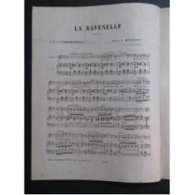 MALLIOT La Ravanelle Chant Piano ca1850
